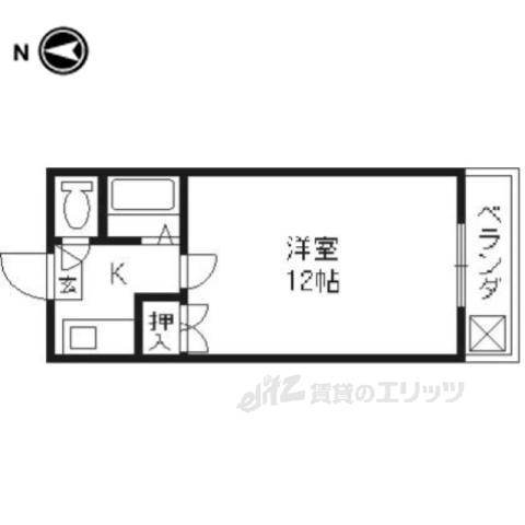 ロイヤルコーポ大同新館(1K/3階)の間取り写真