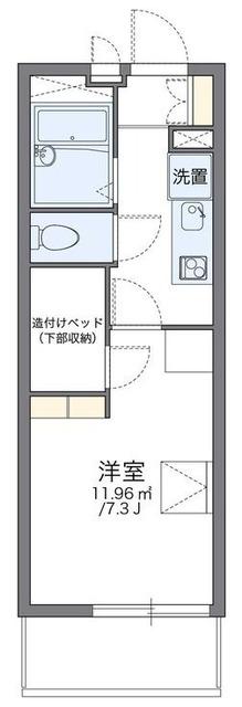 レオパレスシャルメ(1K/1階)の間取り写真