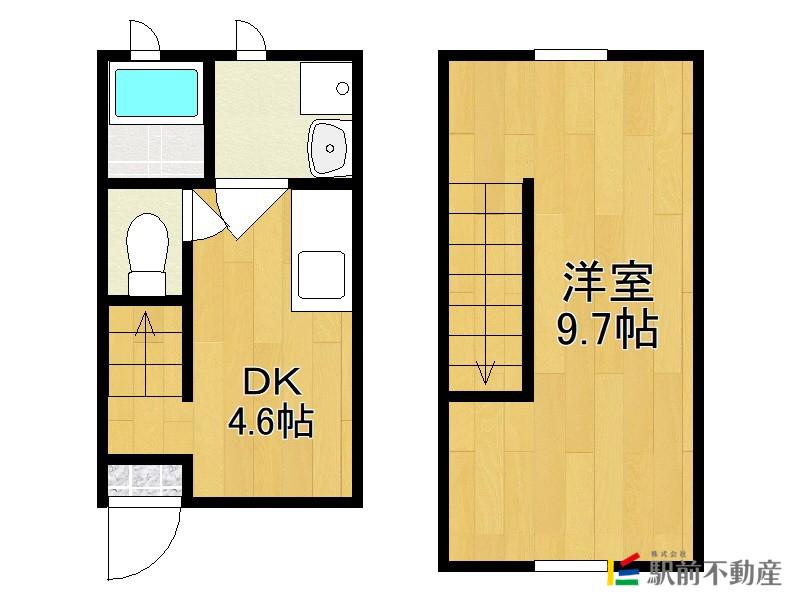 IKKA田代新町(1DK/1階)の間取り写真