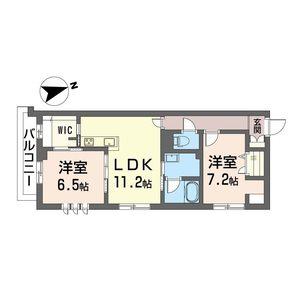 コンフォーザ多摩川(2LDK/2階)の間取り写真