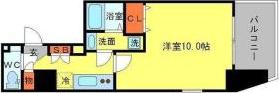 AFFLUENCE難波(1K/10階)の間取り写真