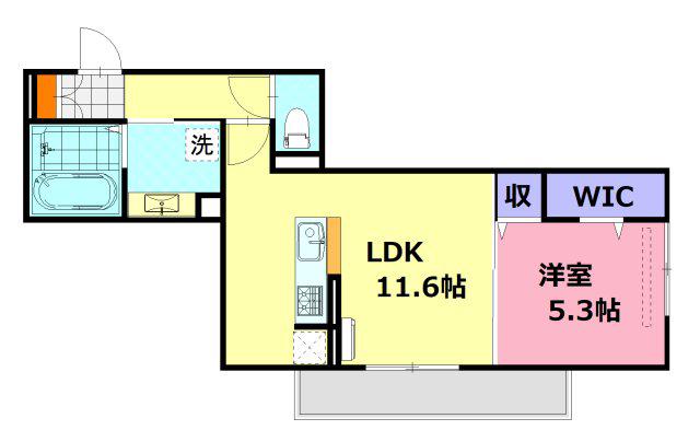 アルカディア中山(1LDK/2階)の間取り写真