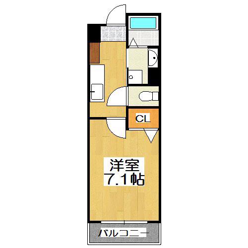 ノーブルコート万寿寺(1K/1階)の間取り写真