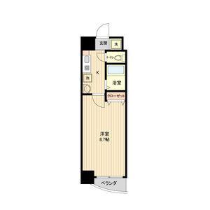 LA DOUCEUR宮町(1K/4階)の間取り写真