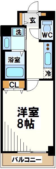 リッツ コート(1K/2階)の間取り写真