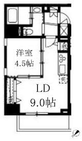 プレジール神宮前(1LDK/3階)の間取り写真