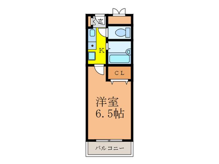 プラザハイツ見付山(1K/3階)の間取り写真