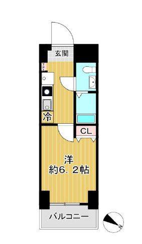 リクレイシア八丁畷(1K/9階)の間取り写真