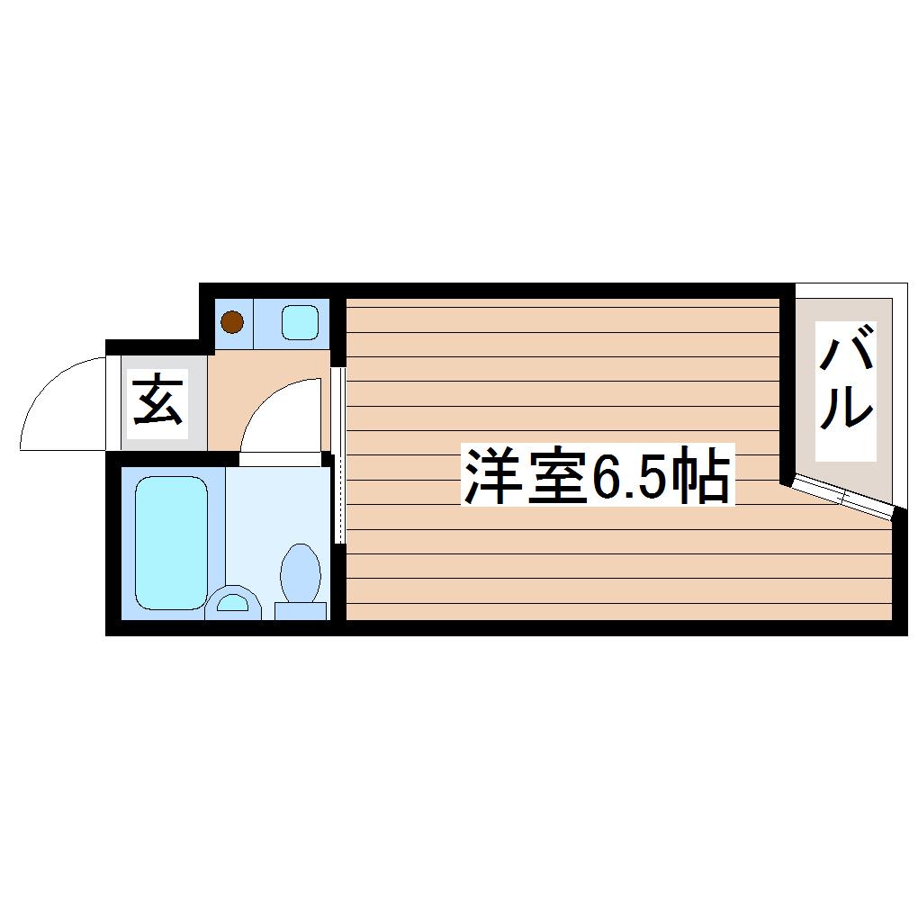 ベルシティ銀杏町(1K/4階)の間取り写真