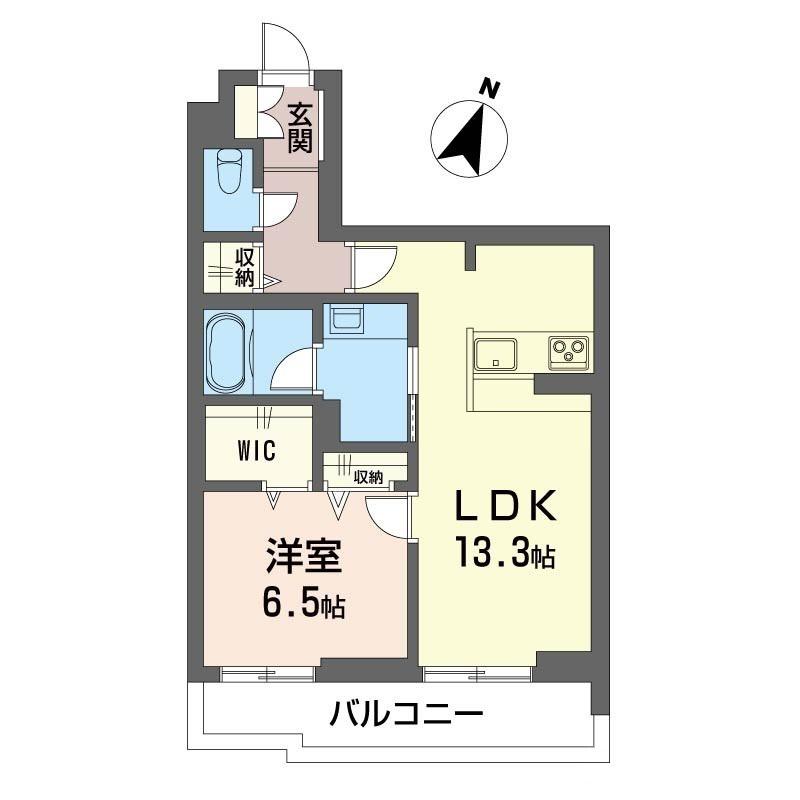 カスカード北浦和(1LDK/1階)の間取り写真