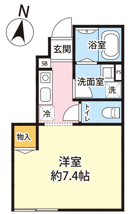 ウエルストン大泉(ワンルーム/1階)の間取り写真