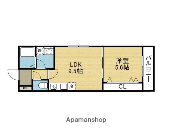 アート長瀬A(1LDK/2階)の間取り写真