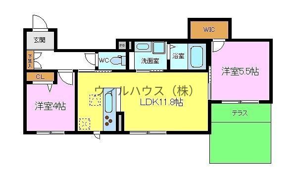 シャーメゾンコンフォール(1SLDK/1階)の間取り写真