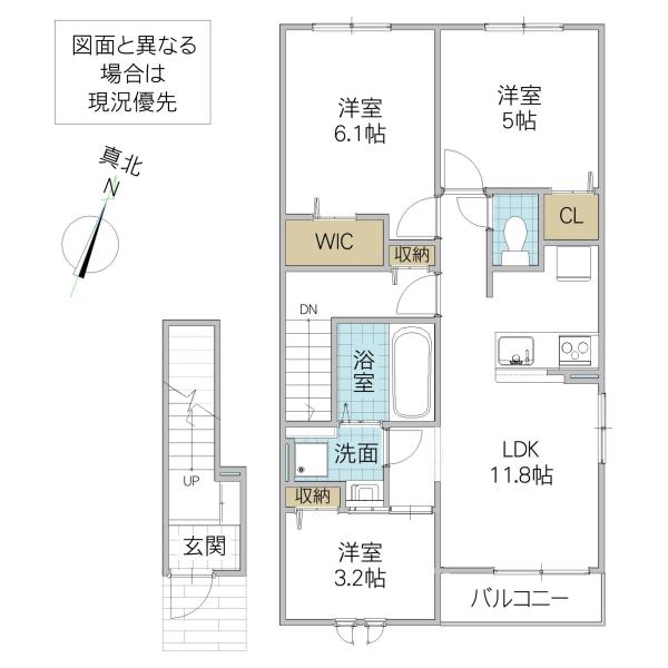 ロイヤル オーク(3LDK/2階)の間取り写真