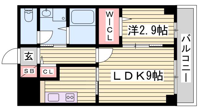 マジェスティコート(1LDK/3階)の間取り写真