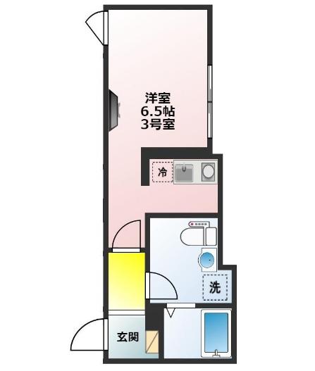 OWL板橋(ワンルーム/1階)の間取り写真