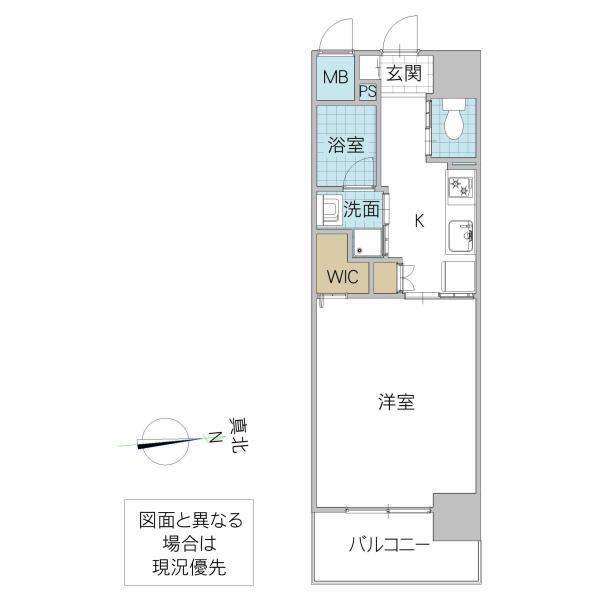 アルティザ水戸白梅(1K/2階)の間取り写真