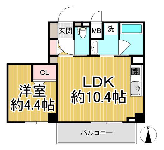 BROOKLYN SQUARE(1LDK/6階)の間取り写真