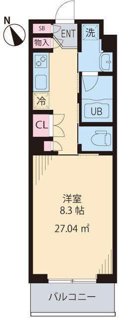 Nコート久我山(1K/3階)の間取り写真