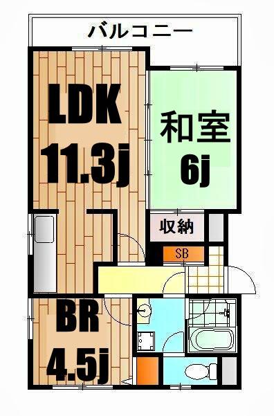 ガーデンハウス参番館(2LDK/1階)の間取り写真