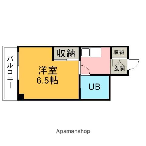 第3マンション久米(1K/3階)の間取り写真