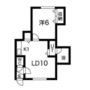 シンエイマンション(1LDK/3階)の間取り写真