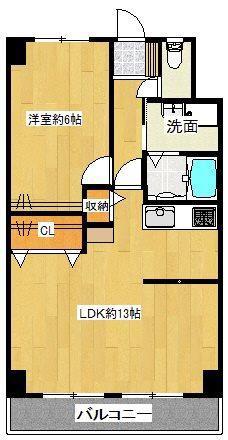 サンエイトONO(1LDK/3階)の間取り写真