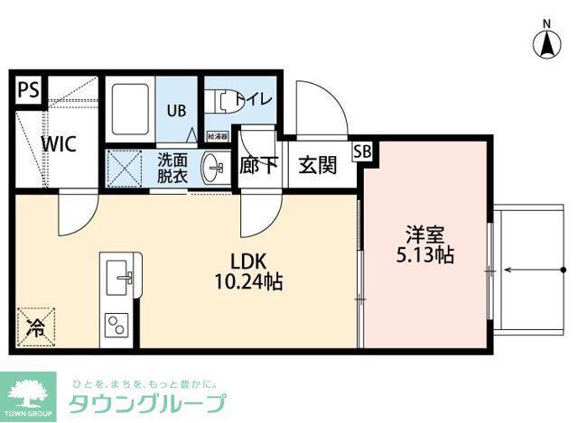 OP-TION YAYOICHO(1LDK/5階)の間取り写真