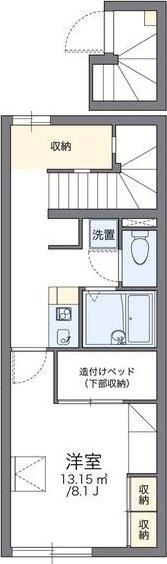 レオパレス東園田II(1K/2階)の間取り写真