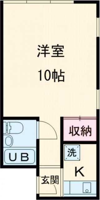 都ビル(ワンルーム/2階)の間取り写真