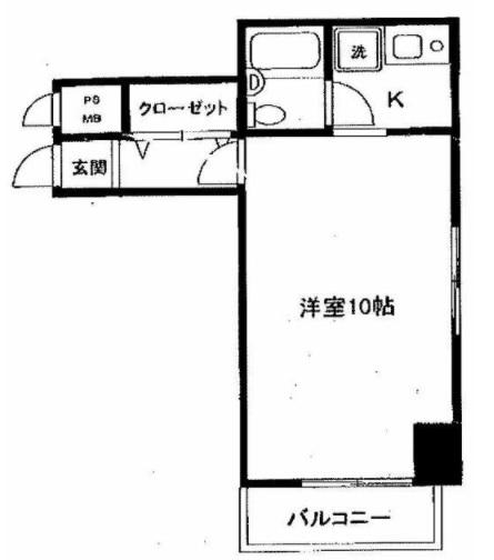 プライム横浜(1K/6階)の間取り写真