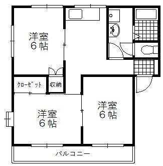 ステイシアよしい(3LDK/2階)の間取り写真
