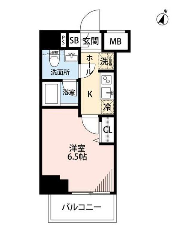 MAXIV横浜吉野町ノース(1K/7階)の間取り写真
