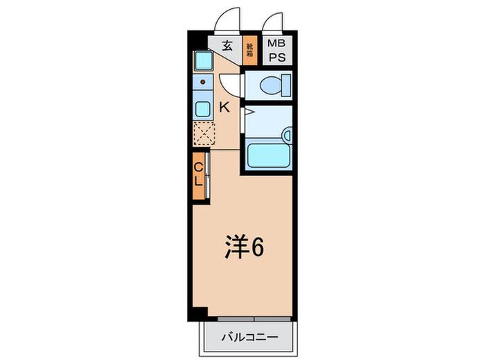 スペラーレ御影(1K/3階)の間取り写真