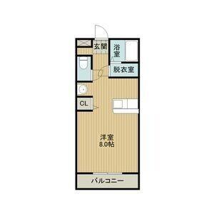 名鉄三河線 高浜港駅 徒歩18分 3階建 築20年(1DK/3階)の間取り写真