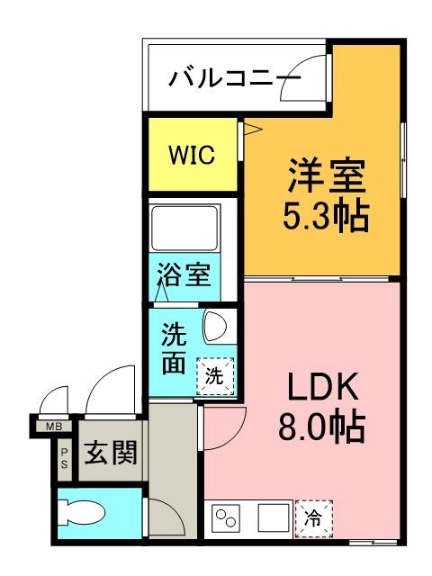 フジパレス出来島ウエストII番館(1LDK/1階)の間取り写真