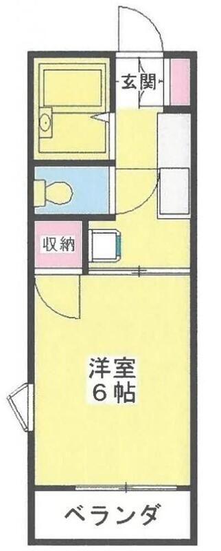 ウィットフィールドハウス(1K/2階)の間取り写真