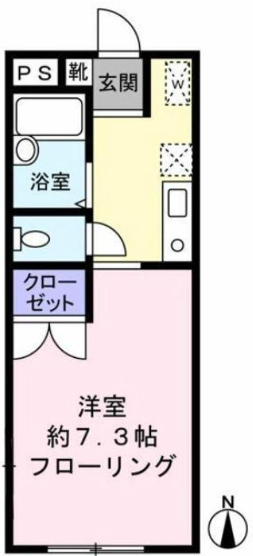 野瀬の家(1K/1階)の間取り写真