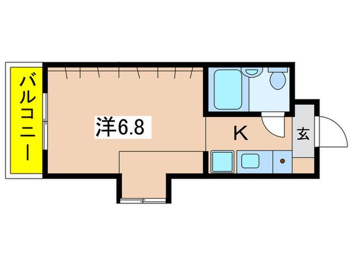 百合ヶ丘池上マンション(1K/3階)の間取り写真