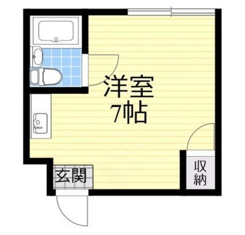 ラパンジール粉浜2(ワンルーム/1階)の間取り写真