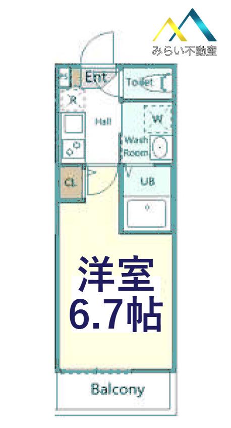 ココライフ二俣川(1K/3階)の間取り写真