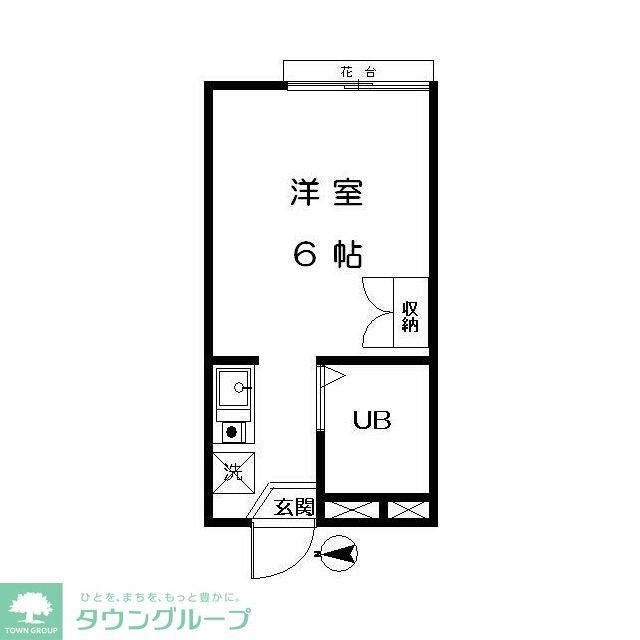 プレミールサンク(ワンルーム/2階)の間取り写真