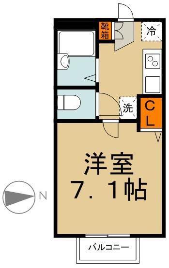 ファインシュテレ(1K/1階)の間取り写真
