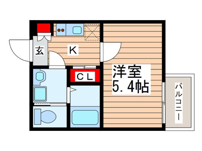 Nクレール(1K/3階)の間取り写真