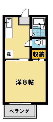 ファンタジ―ハイツ(1K/1階)の間取り写真