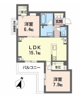ベル エ ロンプラージュ(2LDK/3階)の間取り写真