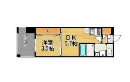 NO60 V TOWER 天神(1DK/3階)の間取り写真
