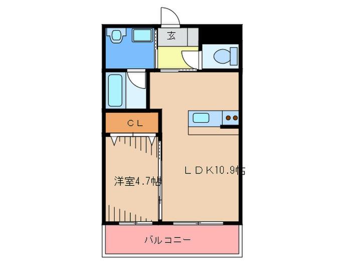 VIENTO SA・A(1LDK/3階)の間取り写真