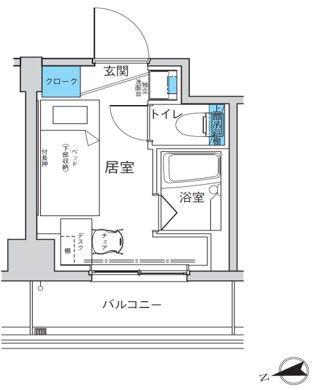 キャンパスヴィレッジ椎名町(ワンルーム/3階)の間取り写真
