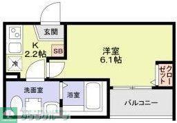 THE ETERNAL HOUSE MATSUDO(1K/3階)の間取り写真